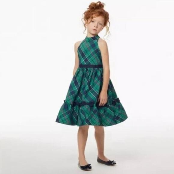 Janie and Jack Other - NWT Janie and Jack 3 Plaid Bow Dress Ferry Green Plaid Holiday Christmas
